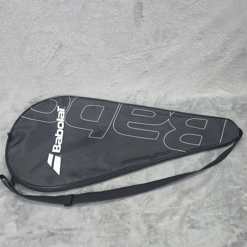 Babolat Tennis Racket Carry Case Bag w/ Strap Black White Lightweight 27"
